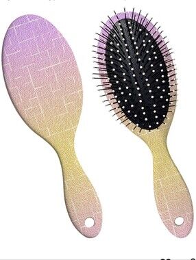 Gradient Purple-Yellow Detangling Hair Brush Wet Brush